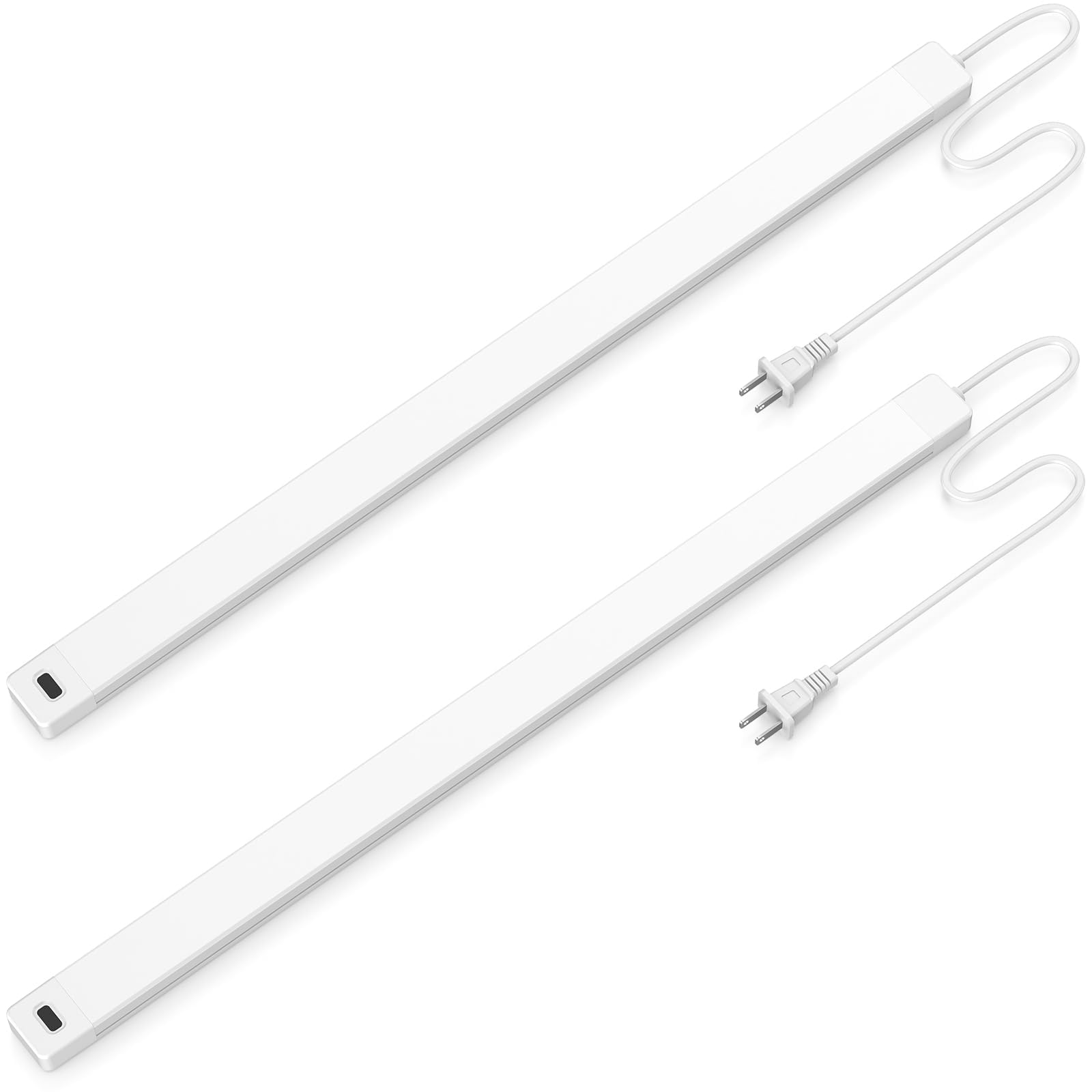 MYPLUS 2pcs 16 Inch Under Cabinet Lights with Hand Wave,Plug and Play