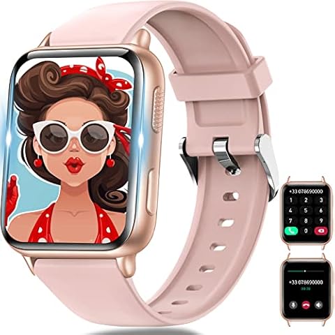 Smartwatch Women Calls Answer, Fitness watch Women with Built-in Speaker, Sleep and Heart rate monitor, Pedometer Sports watch with 109 sports modes for Android iOS phones Cover