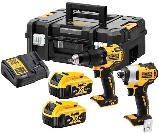 Dewalt DCK2062M2T 18V XR sin escobillas Compacto Twin Pack 2 x 4.0Ah Cargador de Baterías