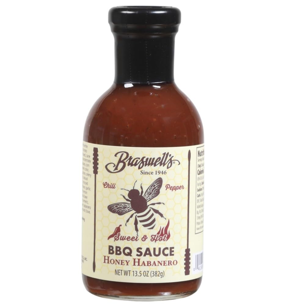 Braswell’s Gourmet BBQ Sauce – Small-Batch, Renowned Specialty, Made in USA, Since 1946 (13.5 Ounce, Honey Habanero)