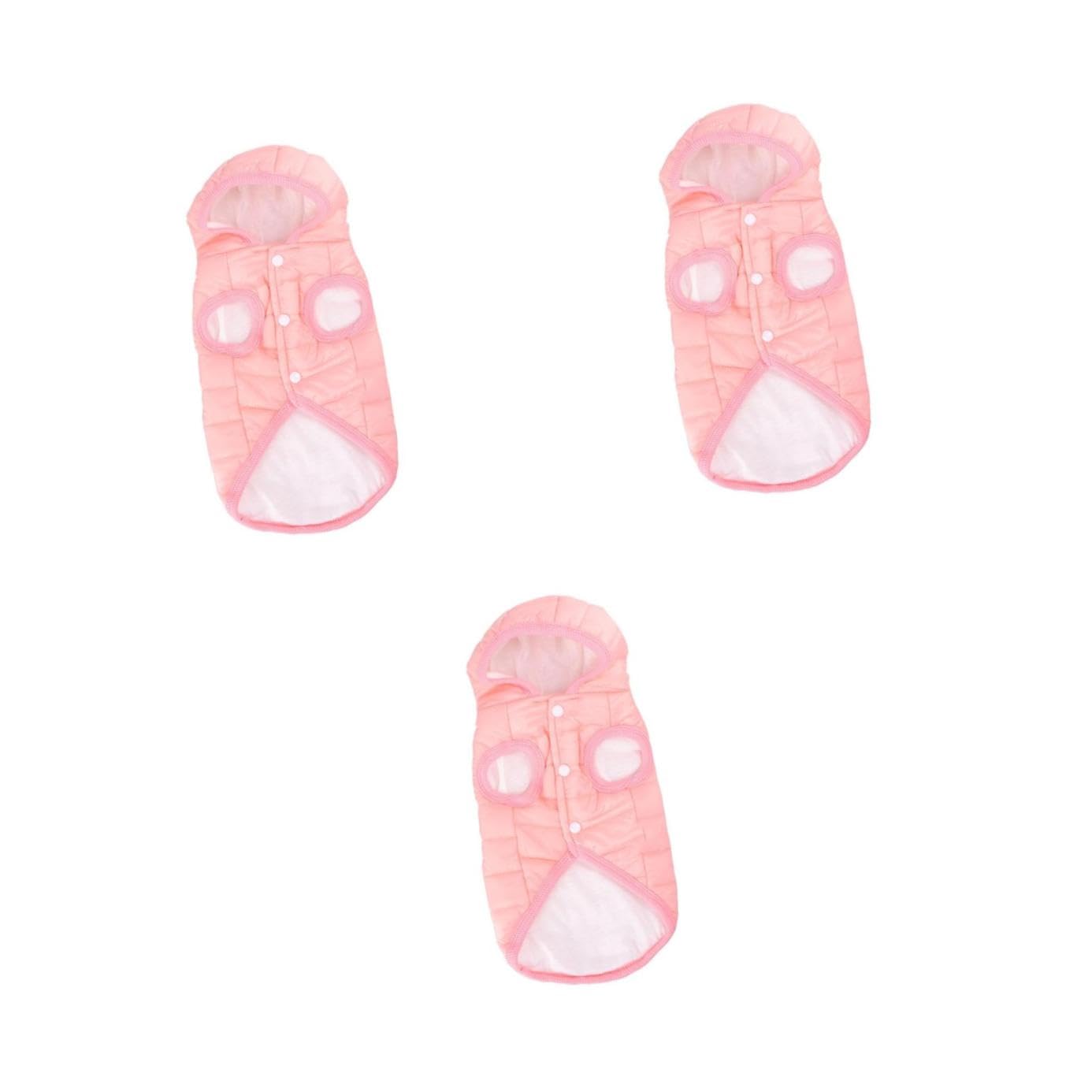 INOOMP 3 Piezas Chaleco De Perro De Invierno Ropa De Cachorro Ropa De Invierno para Perros Chaquetas Calientes Abrigo De Perro Chaqueta Acolchada para Mascotas Chaleco para Mascotas Rosa