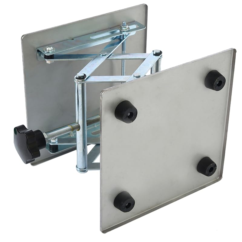 Image of Stainless Steel Lab Jack with Rubber Pad, Stand Table Lift Laboratory Mini Scissor Stand Platform ((6 inch x 6 inch, 10kg / 22b))
