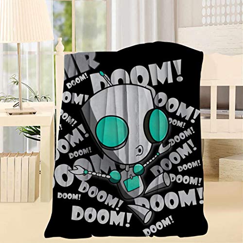 Ultra Soft Invader_Gir Warm Plush Large Throw Two Person Blanket Quilt Sheets for Bed and Sofa