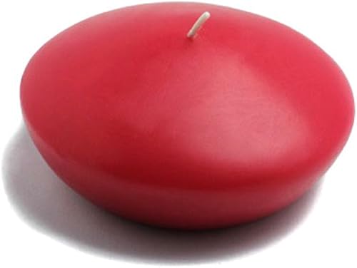 Zest Candle CFZ-084_8 - Vela flotante de 24 piezas, 4 pulgadas, color rojo