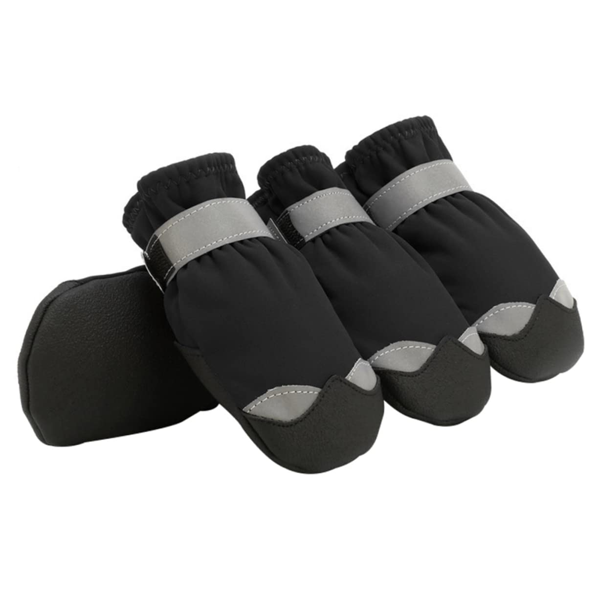 GANAZONO Paw Protection Booties Waterproof Dog Boots Winter Dog Shoes -Collision Frost Leather Reflective Sole
