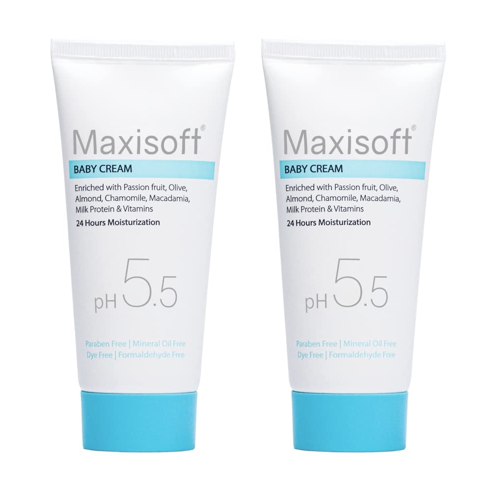 Maxisoft Baby Cream | Ph 5.5 | 24 Hour Moisturization | Nourishes, soothes & protects Soft Baby Skin | Paraben-free | (50 gm - Pack of 2)-image-21