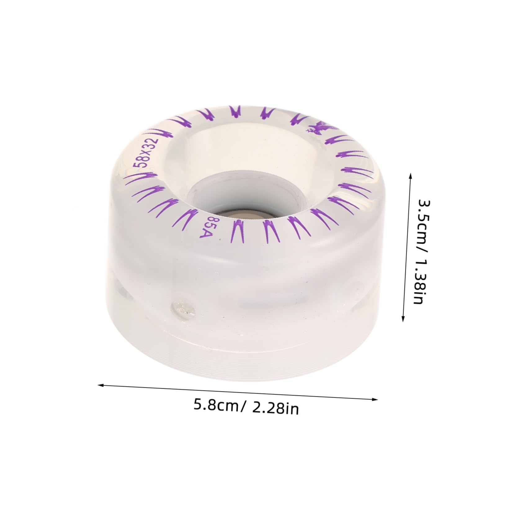 IMIKEYA 2pcs Light Up Roller Skate Wheels with Bearings Indoor Outdoor Versatile Quad Ages Dazzling LED Effects Smooth Performance for Skating Activities