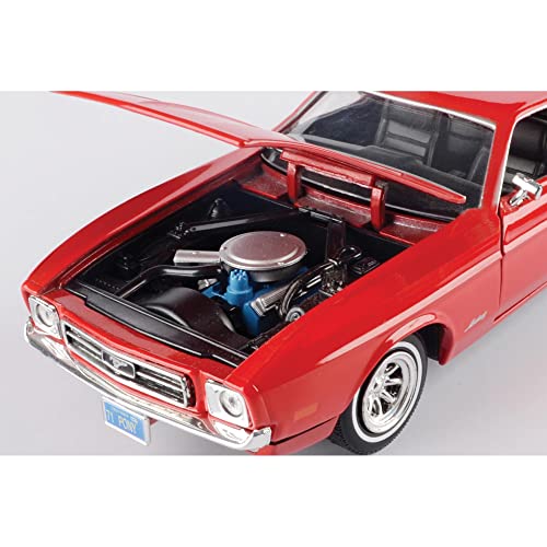 1971 Ford Mustang Sportsroof rojo 1:24 a escala miniatura 4