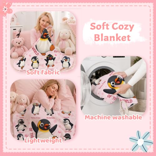 Atthadassi Penguin Blanket, Penguin Gifts for Women, Penguins Throw Blanket - image 4