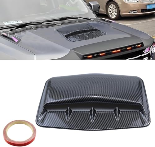 Image of Automaze Car Bonnet Accessories Hood Scoop, Air Intake Vent, Carbon Black