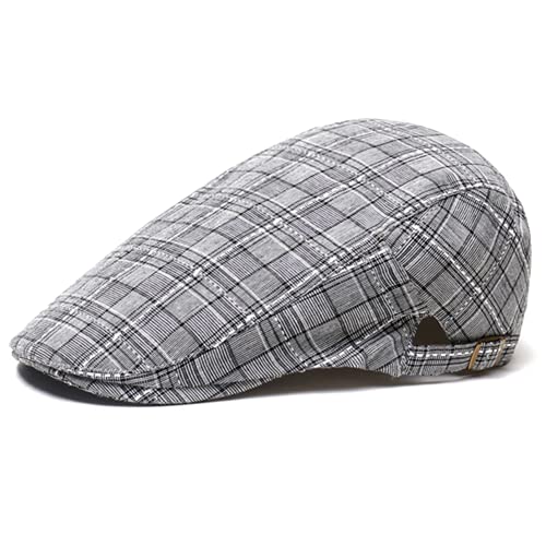 crazy bean Boinas de Hombre Estilo Vintage, Gorras de Hombre Planas Ajustable Newsboy Cap, Sombrero de Caza Golf Tiro
