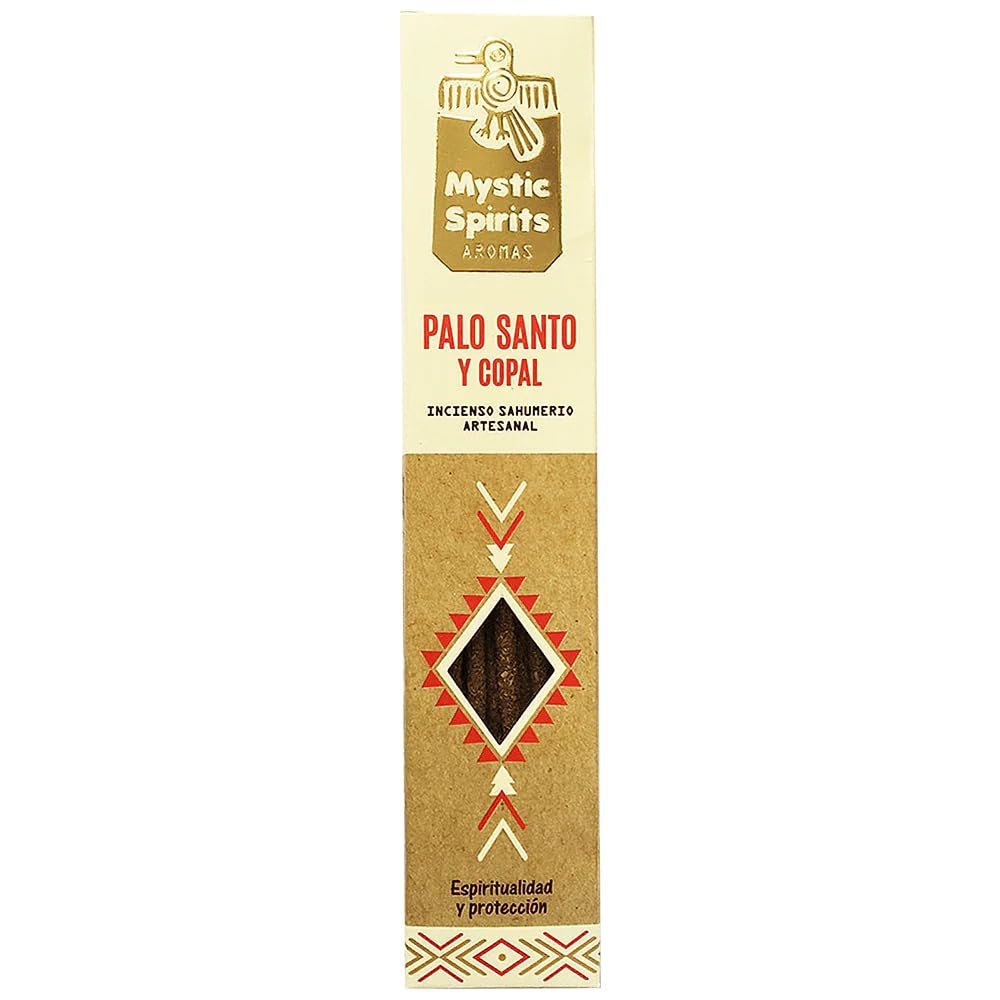 Handmade Incense Sahumerio Mystic Spirits Aromas Made in India - 8 Sticks (Palo Santo and Copal)