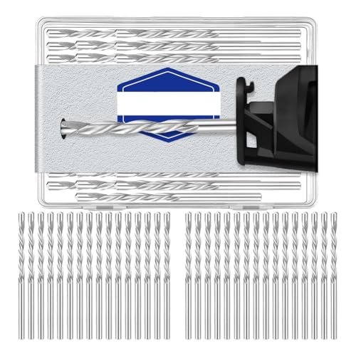 Fozriybefy 50 Piezas de Brocas para Paneles Yeso, Brocas de Corte con Punta de en Espiral 1/8 Pulgada, Herramientas de Punta Guía para Paneles de Yeso, para Uso con en Espiral