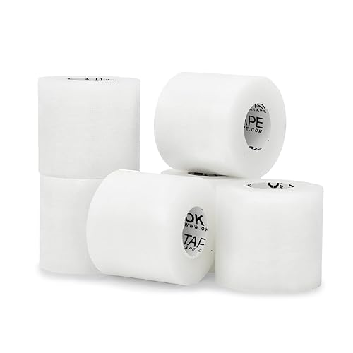 OK TAPE OKPore - Cinta médica transparente (paquete de 6), cinta quirúrgica de primeros auxilios, hipoalergénica y transpirable para el cuidado de