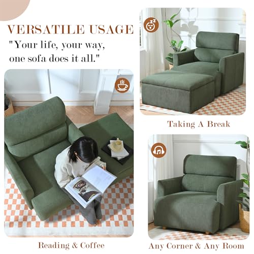 Sillón Plegable Terciopelo Menta miniatura 5