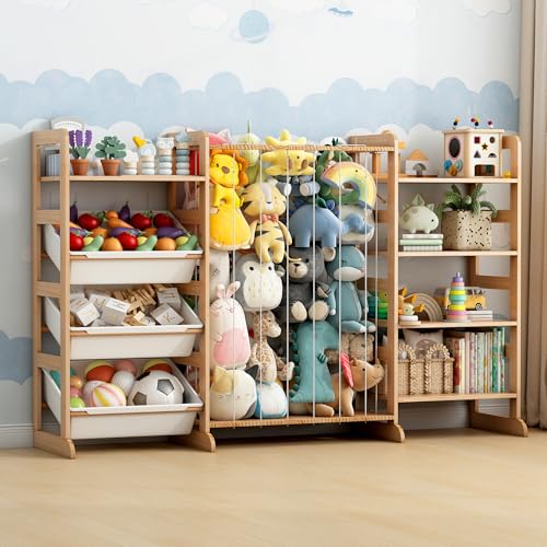 PIPLEO Solid Pine 3-in-1 Toy Storage Organizer (Lightning deal + Coupon).
