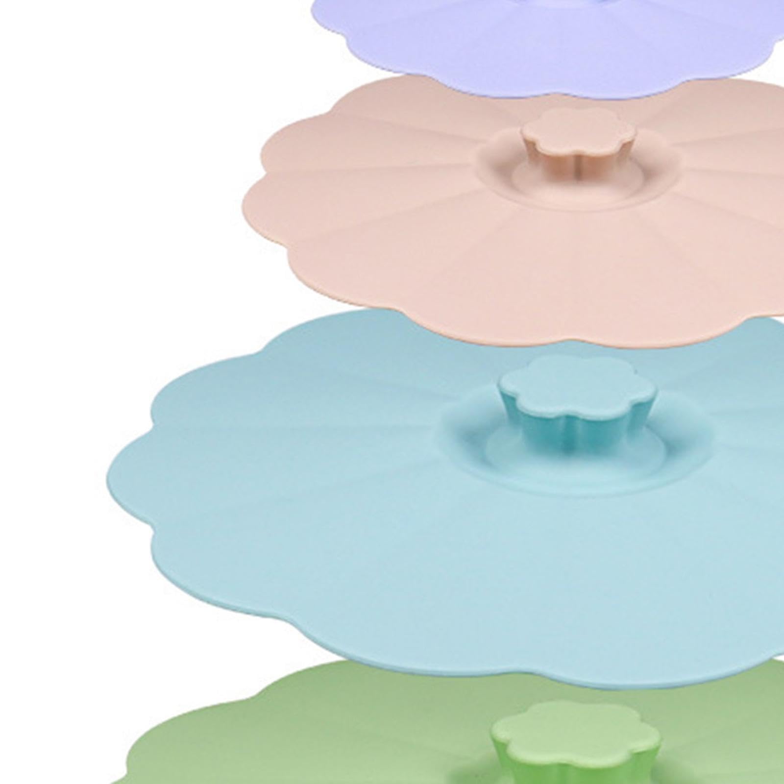 5 Pezzi Coperchi in Silicone Coperchi Antischizzo Microonde Coperchi Salvafreschezza Riutilizzabili Resistenti Calore Adatti per Pentole Ciotole Piatt, Multicolore