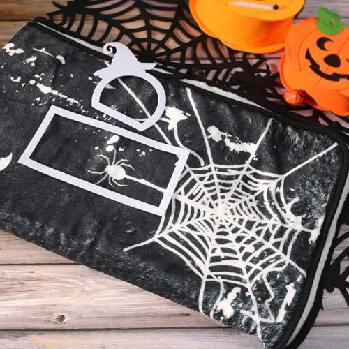 Image of Halloween Monthly Milestone Bats Blanket - Soft Baby Growth Chart Photography Prop Background - 47 inch x 40 inch