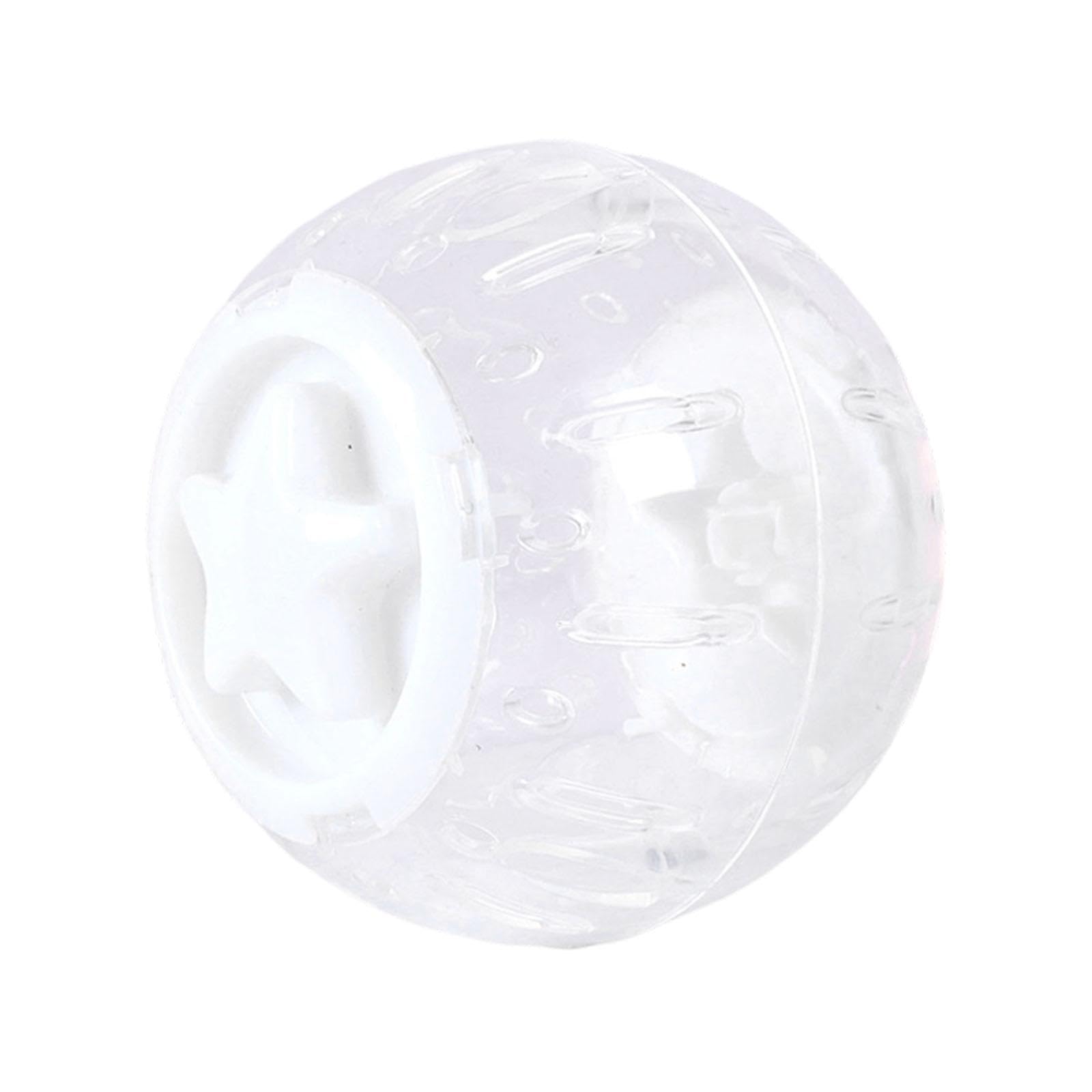 Hamster übungsball mit Belüftetem Laufball Transparentem Bewegungsrad Aktivitätsspielzeug Und Zubehör Aus Beständigem Pp für Zwerghamster Haustierpfle, Weiß
