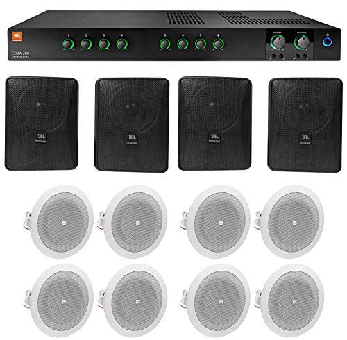 Audiosavings Bundle: (1) JBL CSMA280 Commercial Amplifier Bundle with (4) JBL Control 25-1 5.25