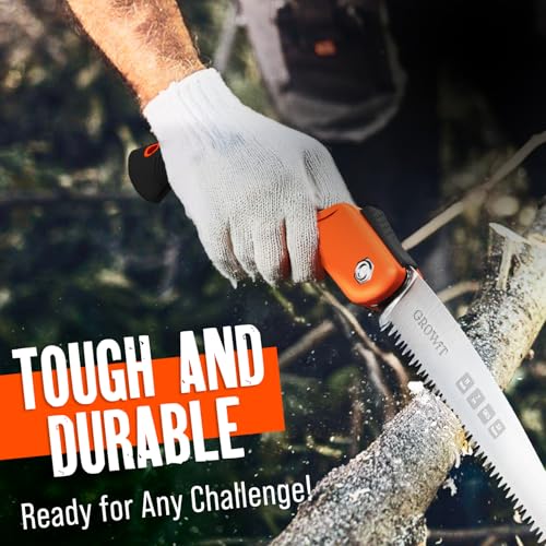 GROWIT Folding Camping saw 11 Inch - Heavy Duty Pruning Saw with Triple-Cut SK5 Blade, 7 TPI Razor Teeth for Tree Trimming, Wood Cutting, Camping, Bushcraft, and Gardening - Image 6