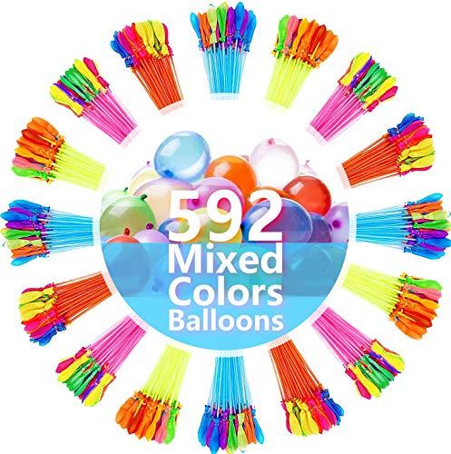 FEECHAGIER Water Balloons for Kids Girls Boys Balloons Set Party Games Quick Fill 592 Balloons for Swimming Pool Outdoor Summer Fun LPO9