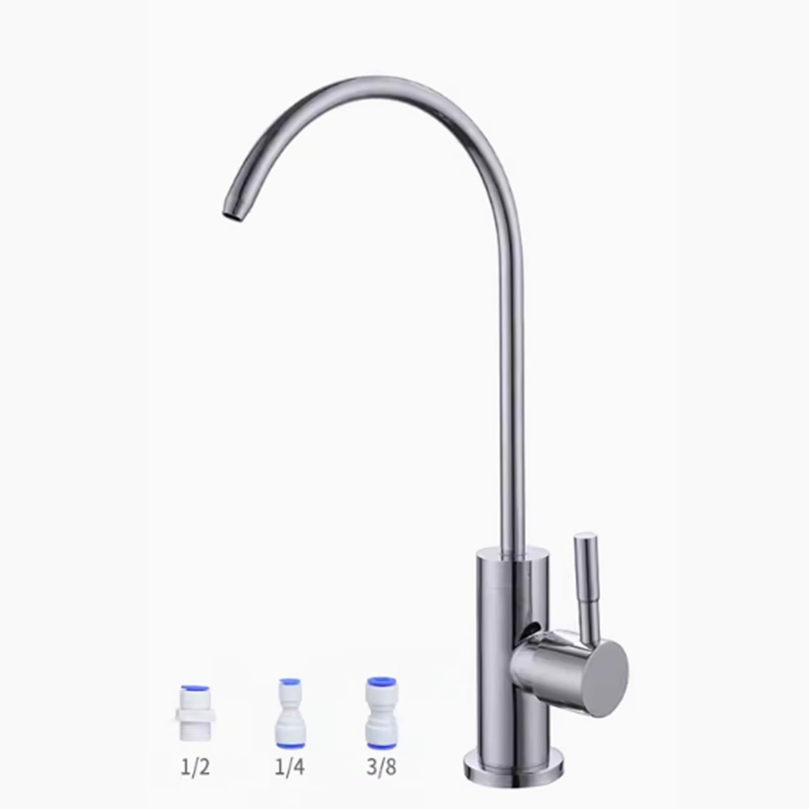Faucet Filter Water Tap, Kitchen Faucet Stainless Steel 360° Swivel,Brushed Gold (Chrome A)