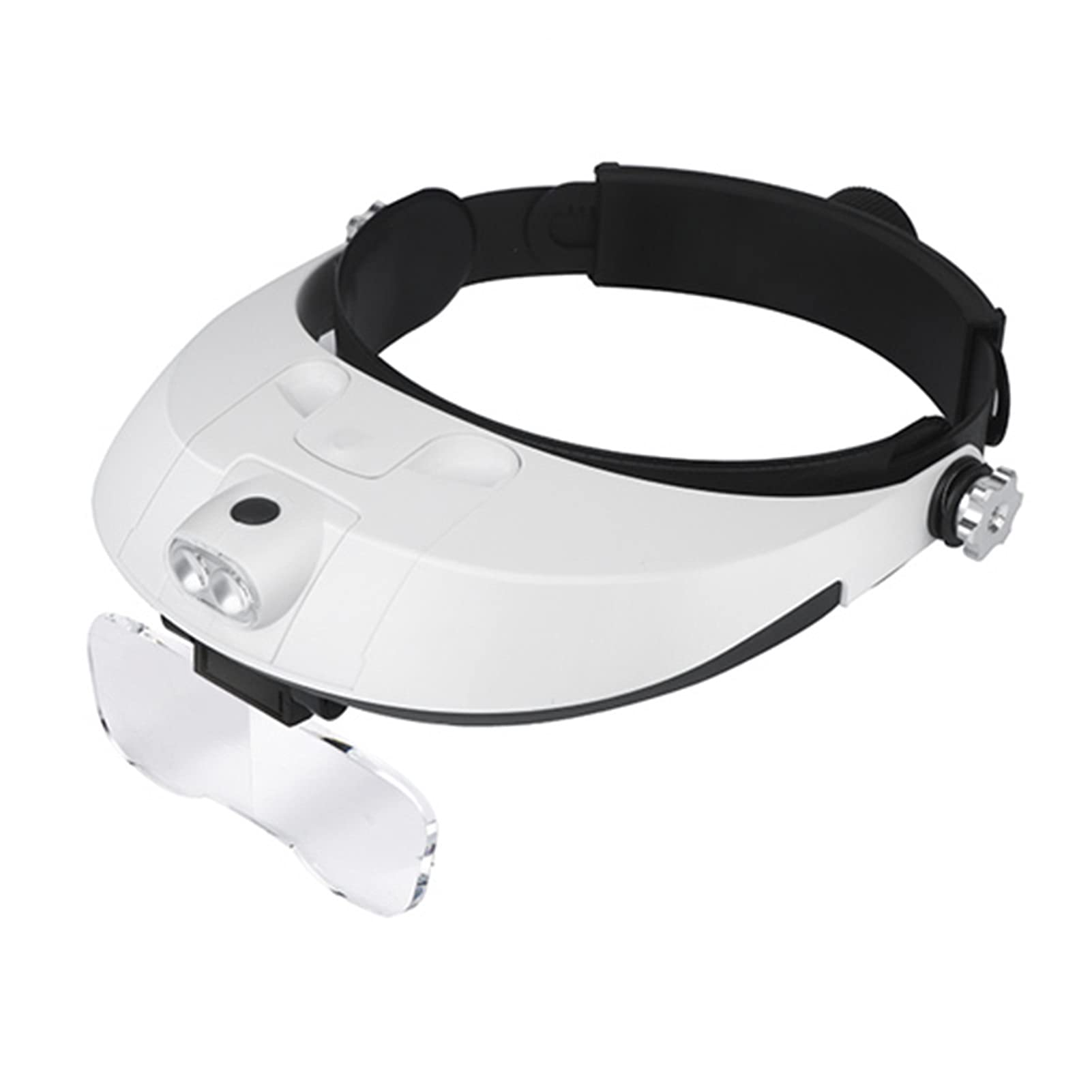 asdchZen Headband Magnifier,Head Magnifier Glasses Headband Magnifier Multi-Functional Illuminated Magnifier Magnifying Glass 1X 1.5X 2X 2.5X 3.5X Head Loupe Magnifier Repair Tool