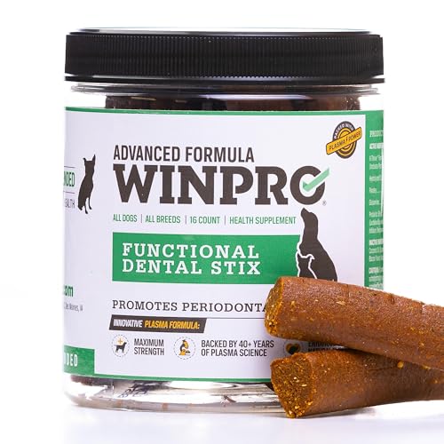 Image of WINPRO Pet Functional Dental Stix for Dogs, 16 Sticks, Plasma Powered Dental Dog Chew Sticks that Promotes Gum and Peridontal Health