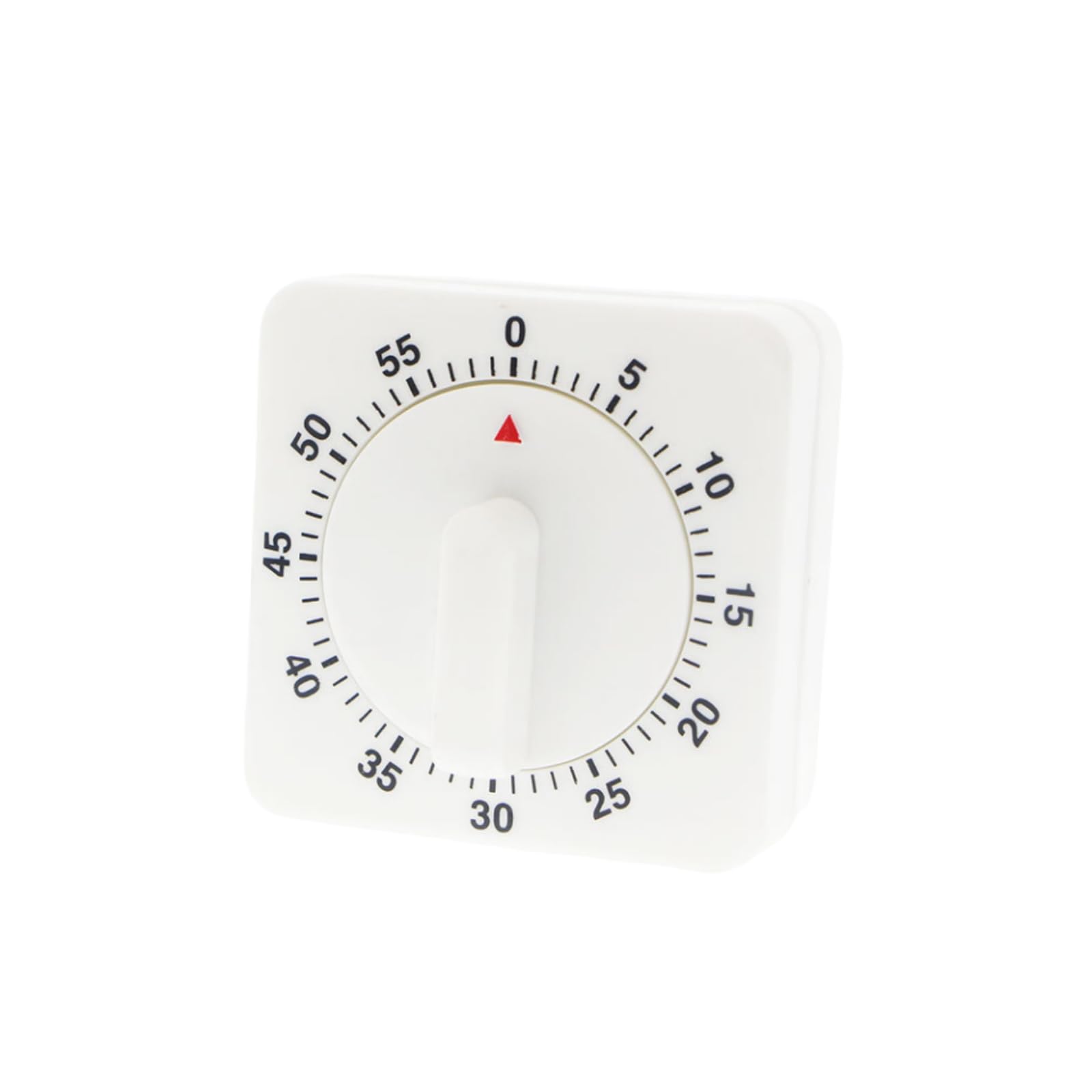 No Battery 60 Minute Mechanical Kitchen Timer With Loud Alarm and Visual Clock - Ideal for Cooking, Baking, Face Mask Time Management - Manual Wind Up Square Timer