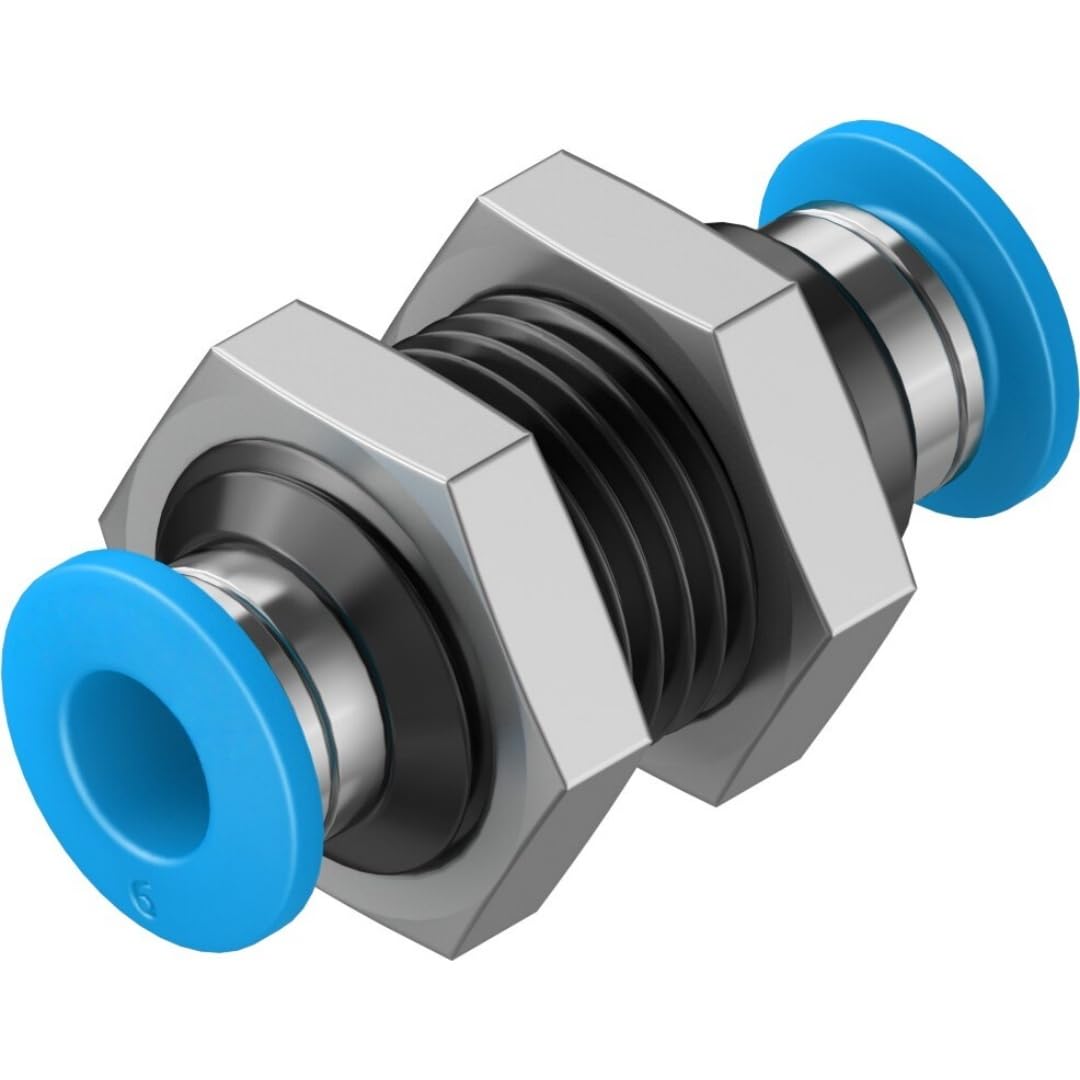 Original QSS-6-100 130789 Push-in Bulkhead Connector (100 Units/Package)