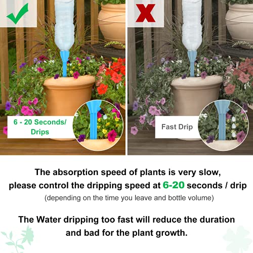 OZMI Plant Self Watering Planter Insert Spikes Devices, Automatic Water Irrigation Control System, 12 Pcs Auto Vacation Plant Self Watering for Outdoor Indoor Potted Plant Watering
