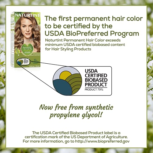 Naturtint Permanent Hair Color 7C Terracotta Blonde (Pack Of 6), Ammonia Free, Vegan, Cruelty Free, Up To 100% Gray Coverage, Long Lasting Results #TOP3