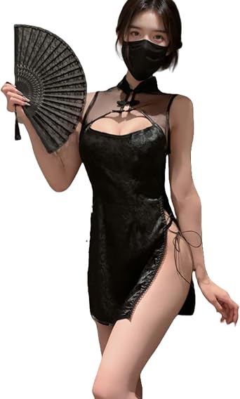 Womens Sexy Clothing Lingerie Mini Chinese Cheongsam Dress Anime Cosplay Lingerie Babydoll Costume