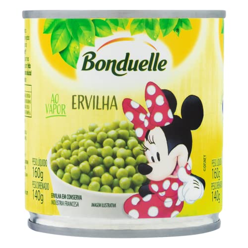 BONDUELLE Ervilha ao Vapor em Conserva Disney Minnie Lata Peso Líquido 160G Peso Drenado 140G