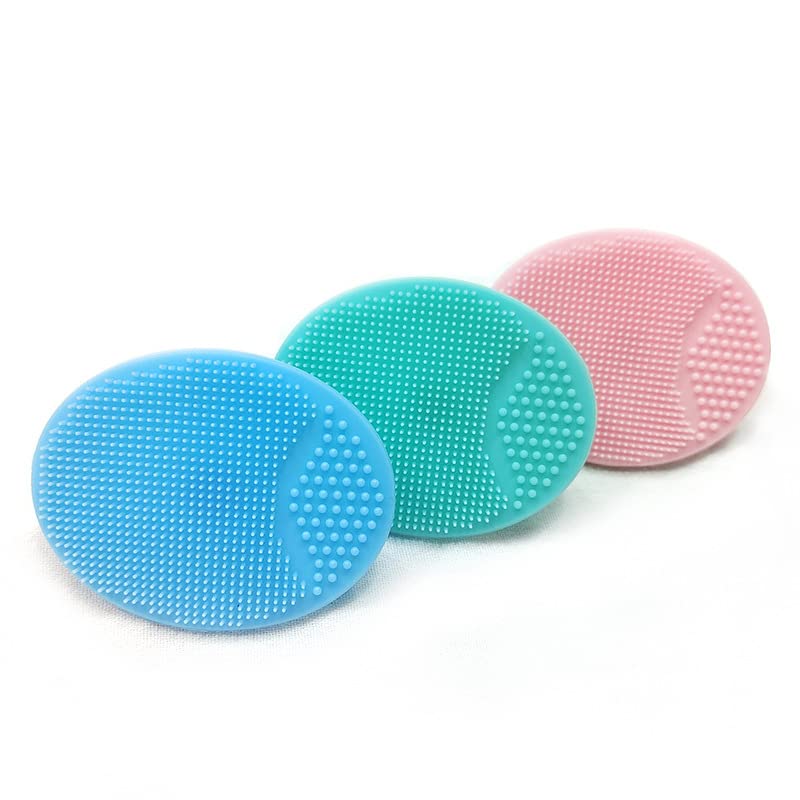 KitchenFest® Silicone Face Massager Baby Shower Shampoo Exfoliating Scrubber Skin Care Beauty Health Hygien Suction Cup Cleaning Brush, Multicolor (4)