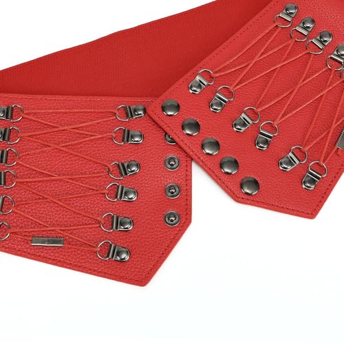 Corset Belts for Women Wide Elastic Tie Cinch Belt Vintage Renaissance Gothic Waspie Belt for Dresses3