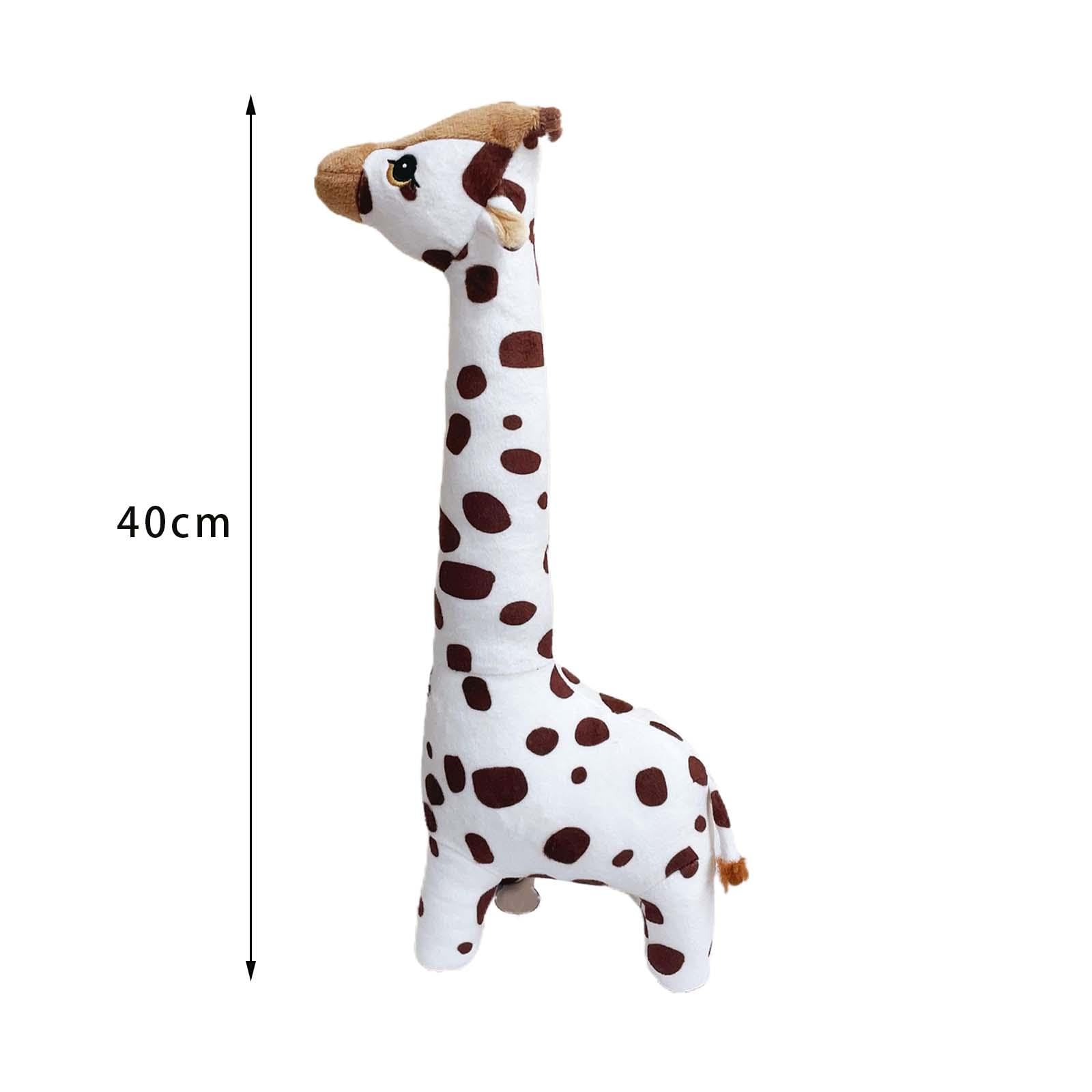 Peluche Giraffa Morbido Cuscino Animale Pupazzo Giocattolo Farcito Regalo Tenero Materiale Soffice Adatto a Bambini Ufficio Decorazione Interna, 40 cm