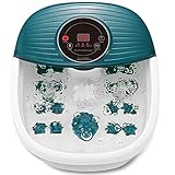 Foot Spa, Pedicure Foot Bath Massager with Heat, Bubble and Vibration, Digital Temperature Control (95-118℉) and Removable Massage Rollers for Comfort Feet, Home Use