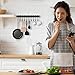 Wrought Iron Kitchen Holder: 10-Hook Wall-Mounted Utensil Rack with Black Finish - Ideal for Pots, Pans, Coffee Mugs