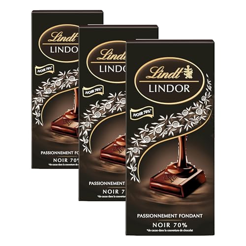Chocolat Lindt MO3046920040235 – LINDOR, 70% Cacao, Cœur Fondant, 145g