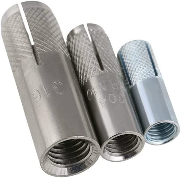 Bulloni ad espansione Bulloni di ancoraggio a caduta for calcestruzzo in acciaio inossidabile e acciaio al carbonio zincati, diverse misure*5 pezzi(M16,Stainless Steel)