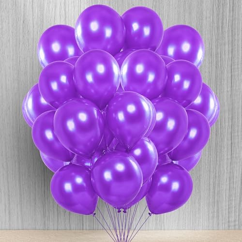 Image of Party Propz Purple Balloons For Decoration - 25 Pcs Purple Balloons for Birthday Decoration Items | Balloons for Birthday | purple birthday decoration kit | Purple Theme Birthday Decorations (latex)