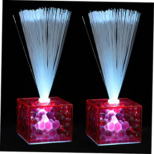 DIYEAH Sticks Alternative Fiber Optic 6 Pack Decorative Lights for Centerpieces Battery Operated for Events