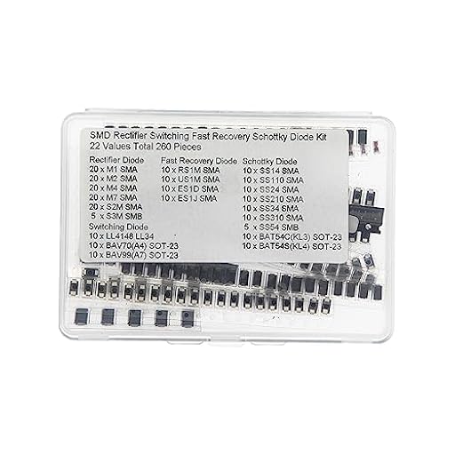 22 Valores Total 260 Piezas Kit de diodo rectificador SMD rápido + diodo de recuperación + diodo Schottky + diodo de conmutación | Ya disponible en tu tienda friki favorita! En mundofriki.es! 22 Valores Total 260 Piezas Kit de diodo rectificador SMD rápido + diodo de recuperación + diodo Schottky + diodo de conmutación | Ya disponible en tu tienda friki favorita! En mundofriki.es!