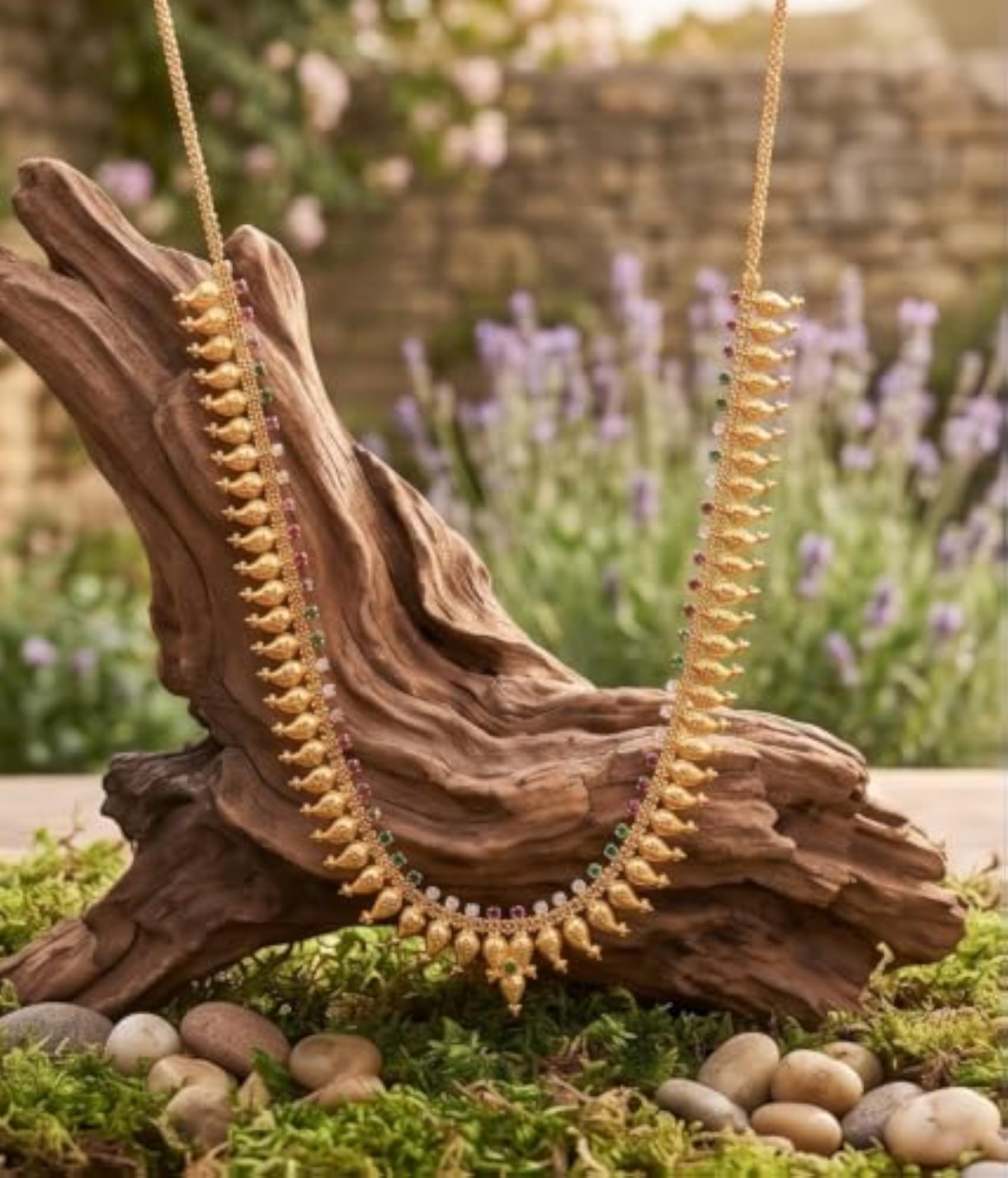 Women's Classic Gold Mango Mala Necklace