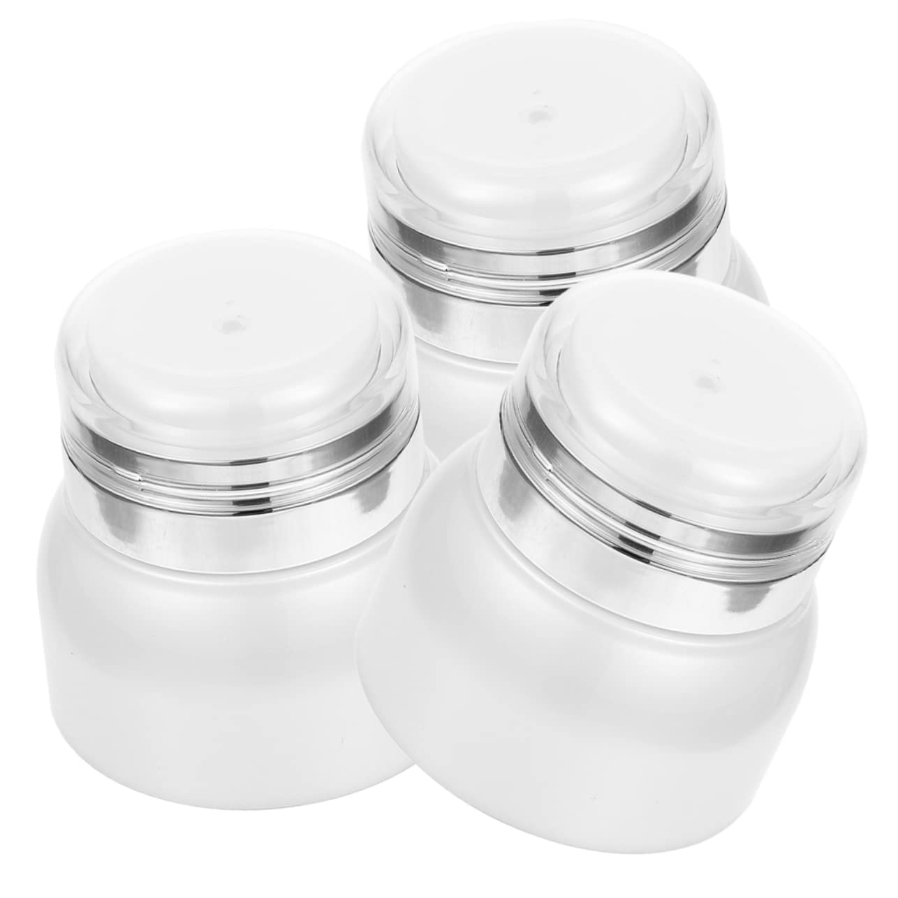 Baluue 2 Sets Kosmetikbehälter Mit Deckel Kulturflaschen in Reisegröße Airless-pump-lotionspender Kompakt Und Leicht Für Einfaches Tragen 3 Stück X 2