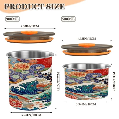 Envase para café hermético de acero inoxidable 17 oz miniatura 3
