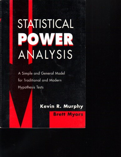 Statistical Power Analysis: A Simple and Genera... 0805829474 Book Cover