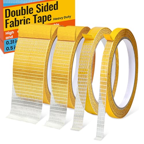 Double Sided Fabric Tape Heavy Duty for Hemming Pants, Rug, No Sew No Iron